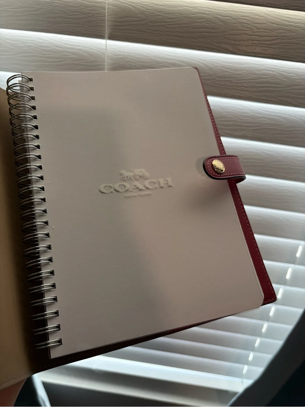 Coach heart notebook cover with notebook